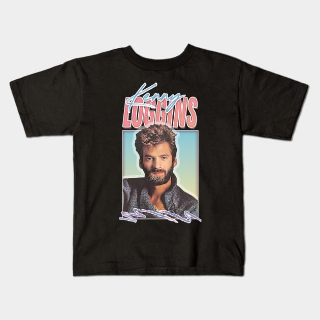 Kenny Loggins // Retro Aesthetic Fan Art Design Kids T-Shirt by DankFutura